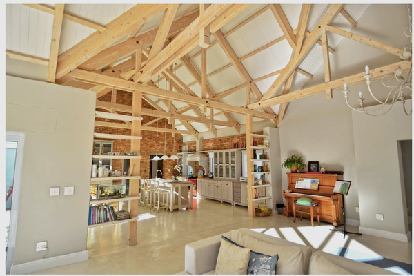 Spruce beams in house by Pitch 45